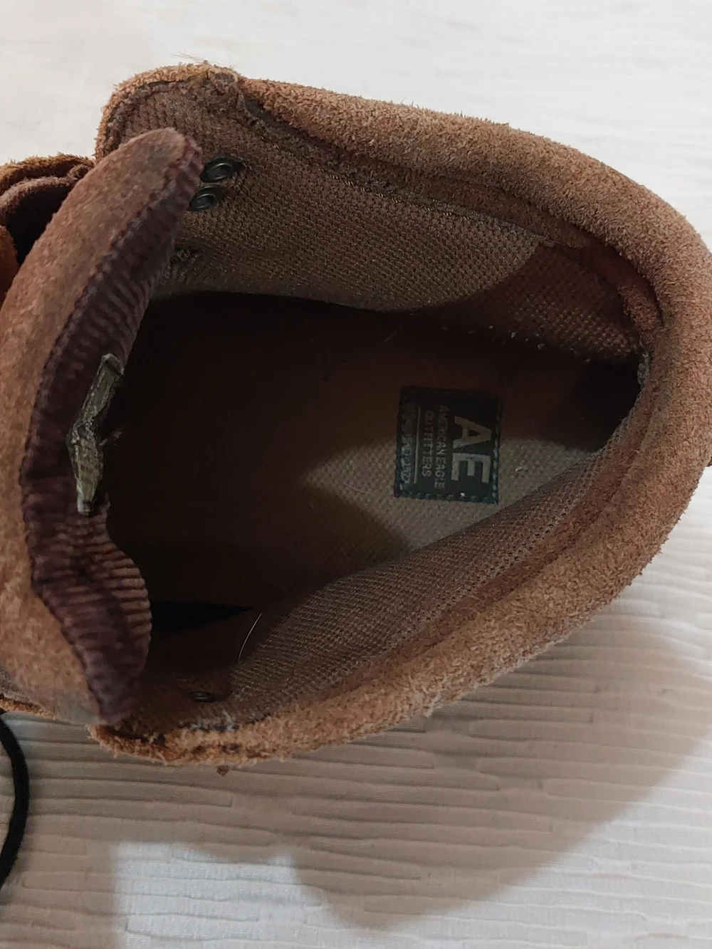 VINTAGE American Eagle Outfitters Brown Suede Lace-Up Hiking Boots Size 11